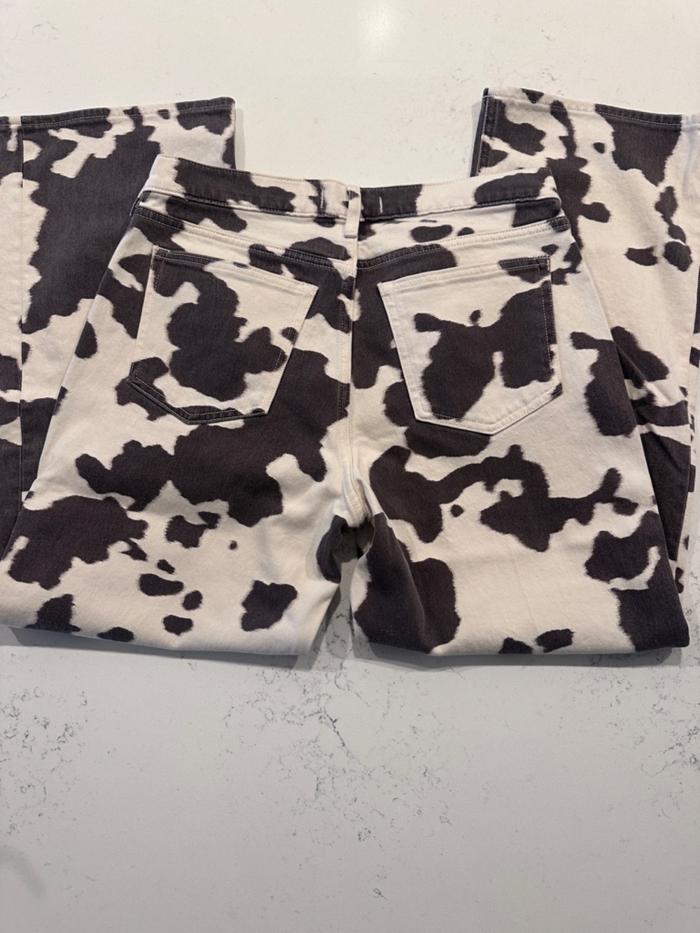 Abercrombie & Fitch Women’s Low Rise Baggy Cow Print Jean 29S - Picture 6 of 9